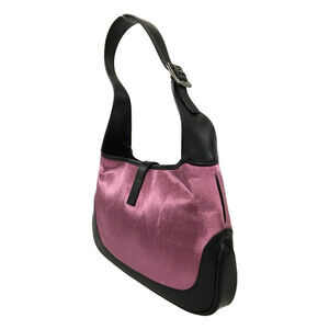 Gucci Jackie shoulder leather hobo velvet pink black bag body